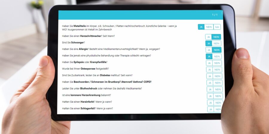 Alle Patientendaten von jetzt an am Tablet erfassen
